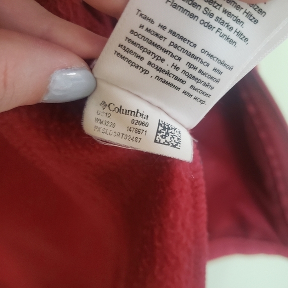 Columbia Full-Zip Fleece Red Size Small - Picture 10 of 10